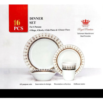 Sorena Porcelain Dinner Set PORCELAIN16 Set Of 16 - Image 2