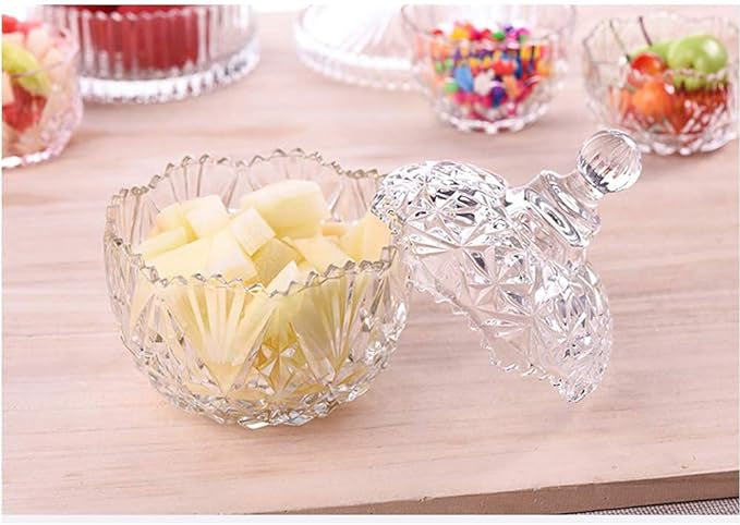 Glass Candy Bowl Set With Tray Set Of 3 - Image 7