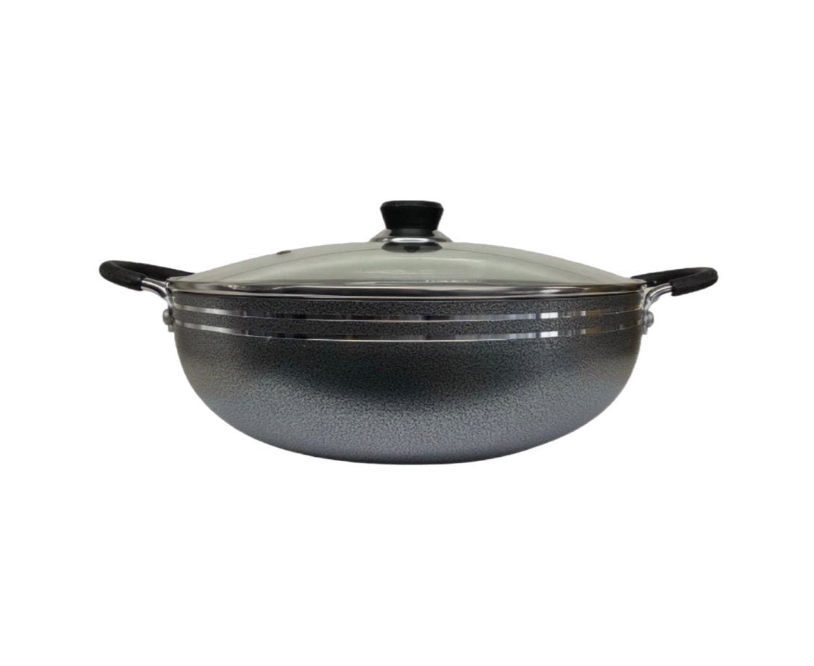 Non Stick Wok / Karai With Lid LID32CM 32cm - Image 1