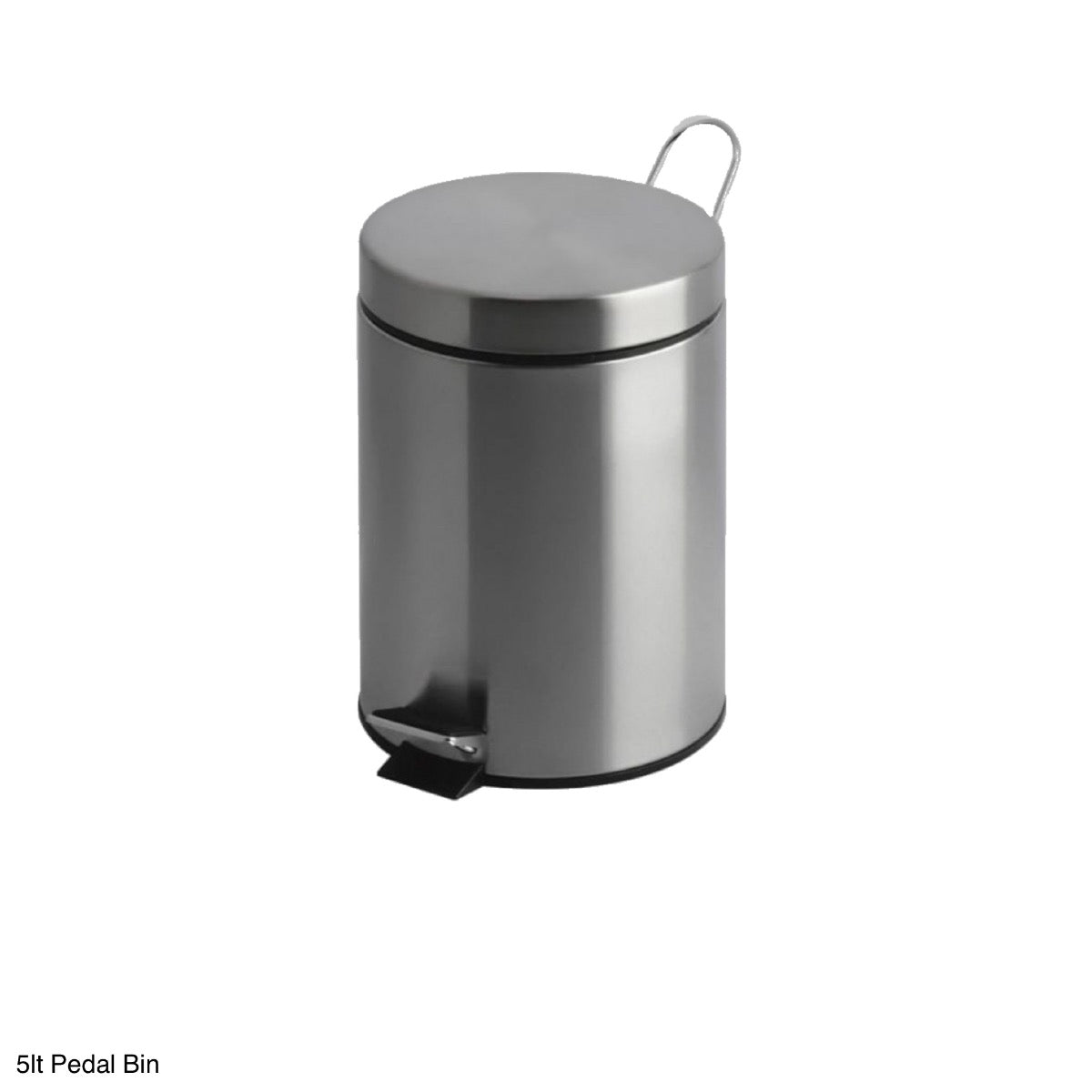 Stainless Steel Chrome Finish Pedal Bin 5l - Image 1