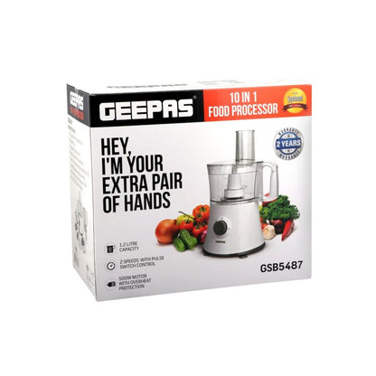 Geepas 500W 1 Food Processor GEEPAS500W 10in - Image 2