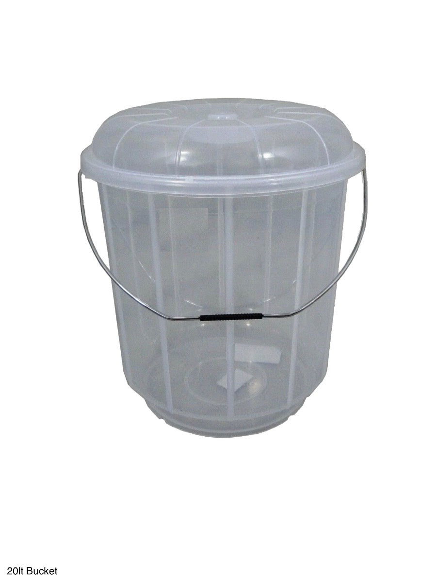 Round Clear Bucket With Lid NO2 Clear - Image 1