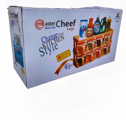 2 Tier Plastic Spice/masala Rack Storage Set With Spoon Set Of 8 - Image 5