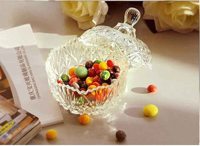 Glass Candy Bowl Set With Tray Set Of 3 - Image 8
