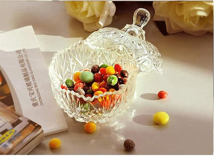 Glass Candy Bowl Set With Tray Set Of 3 - Image 8