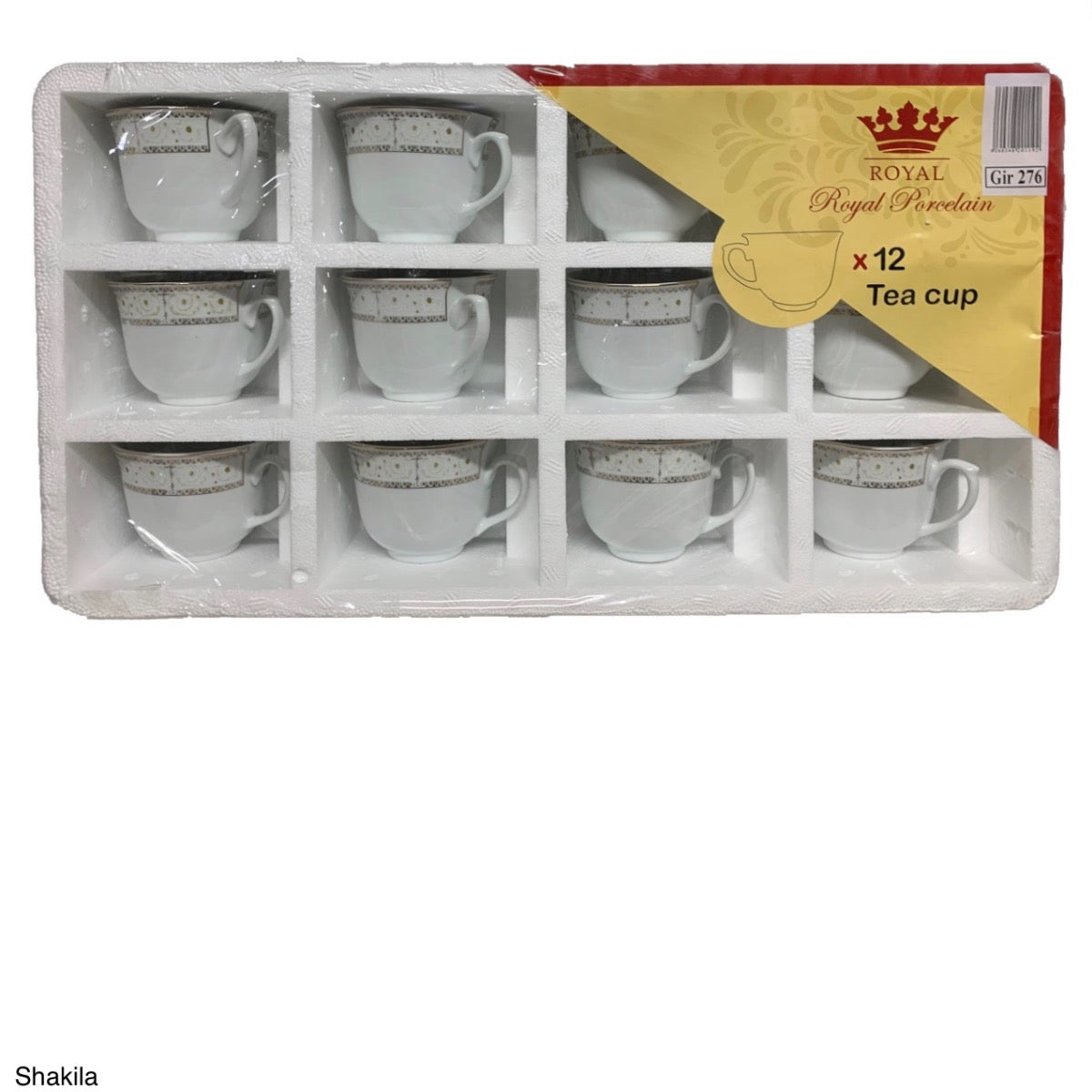 Shakila Porcelain Tea Cups PORCELAIN12 Set Of 12 - Image 1
