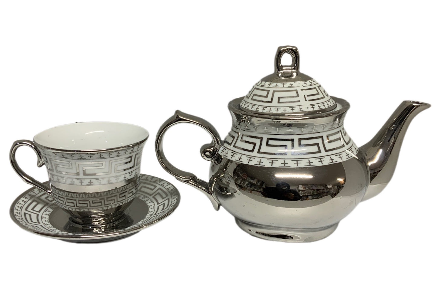 Silver Tea Set With Stand SET14PC Silver Set Of 14 - Image 2