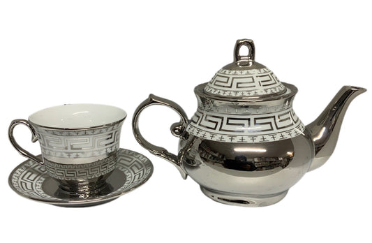 Silver Tea Set With Stand SET14PC Silver Set Of 14 - Image 2