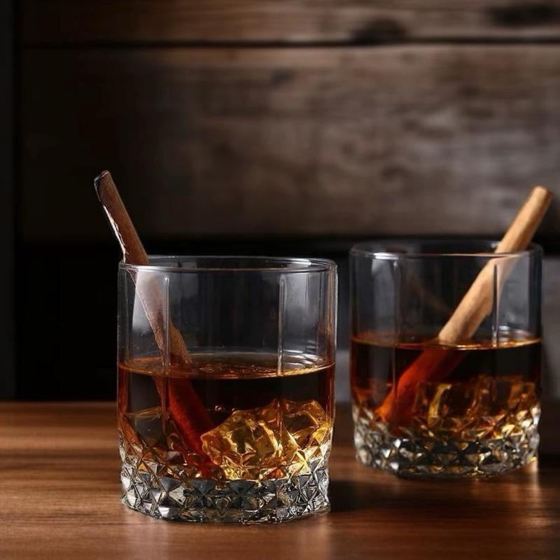 Glasses Clear Drinking Glasses Diamond Like Pattern Clear Set Of 6 320ml - Image 6