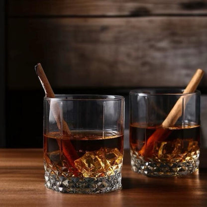 Glasses Clear Drinking Glasses Diamond Like Pattern Clear Set Of 6 320ml - Image 6