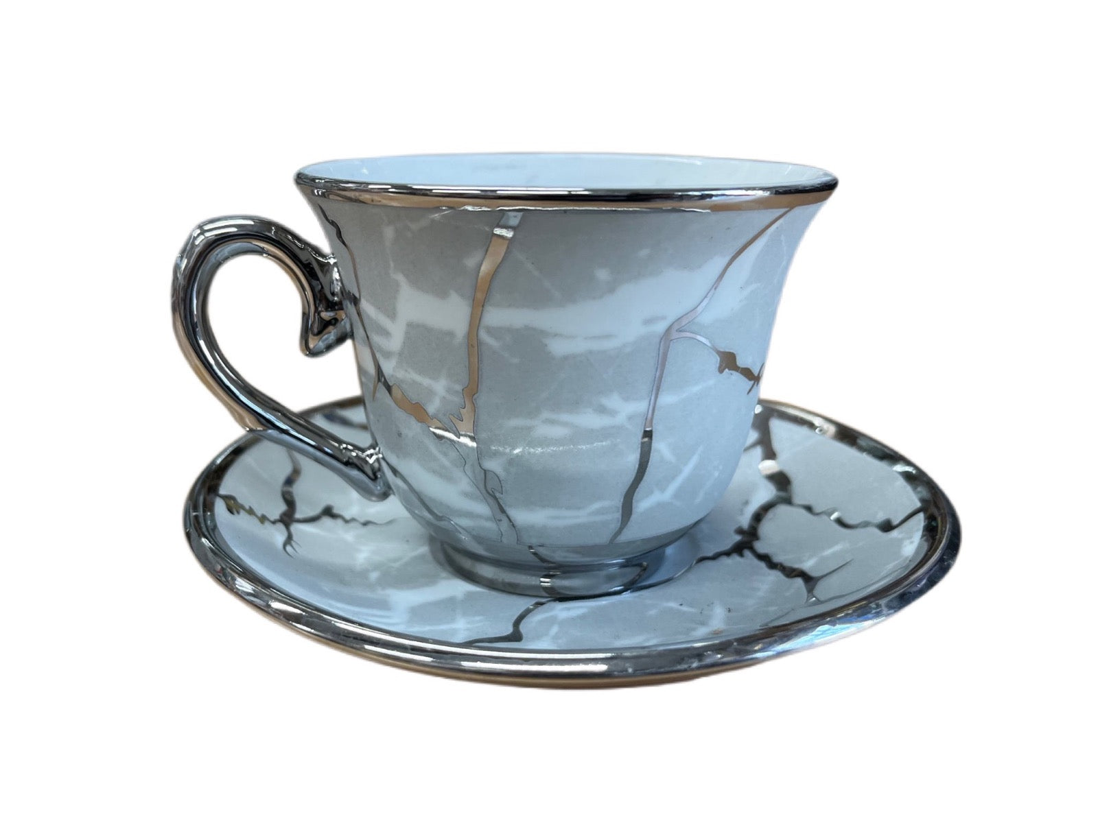 Silver Line Tea Set With Stand SET14PC Silver Set Of 14 - Image 3