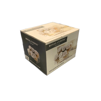 Glass Spice Jar Set On Stand Set Of 6 - Image 3