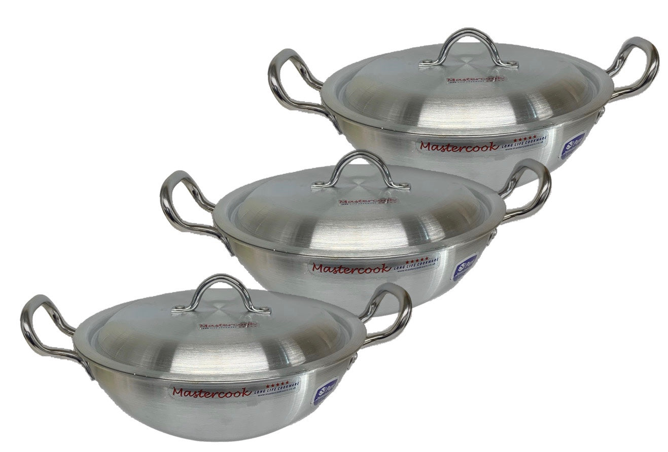 Mastercook Aluminium Wok / Karai Cookware Set 1 3 - Image 1