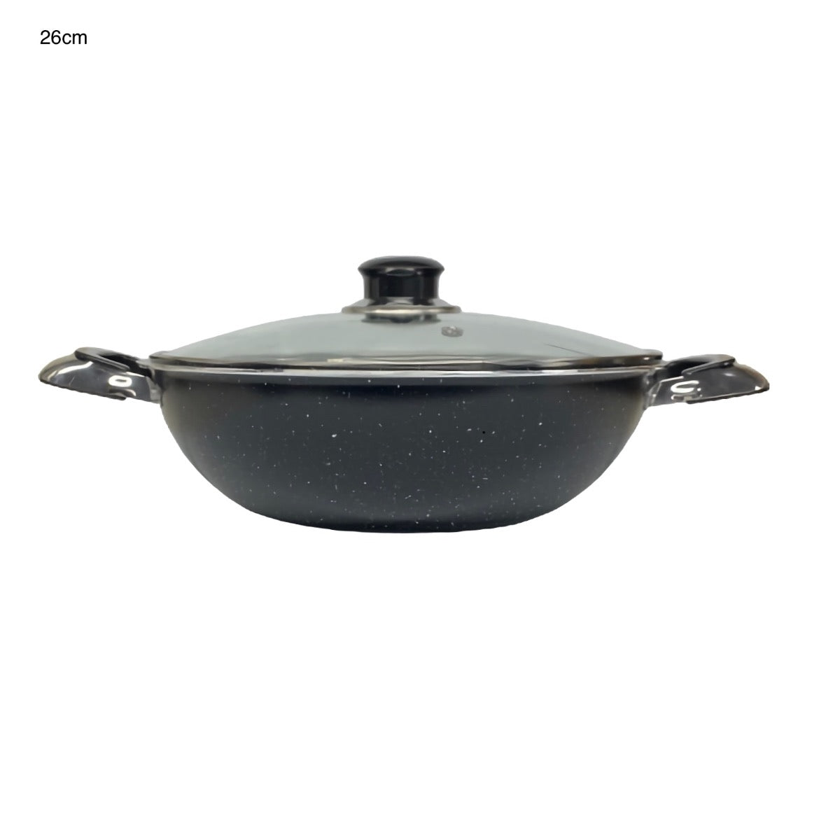 Mastercook Non Stick Wok / Karai With Lid LID26CM 26cm - Image 1