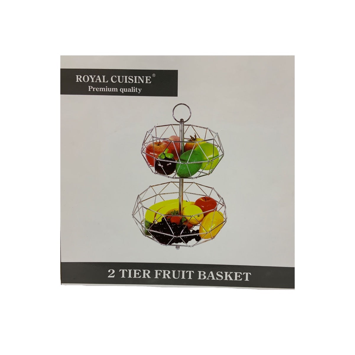 2 Tier Fruit Basket Hexagonal - Image 3