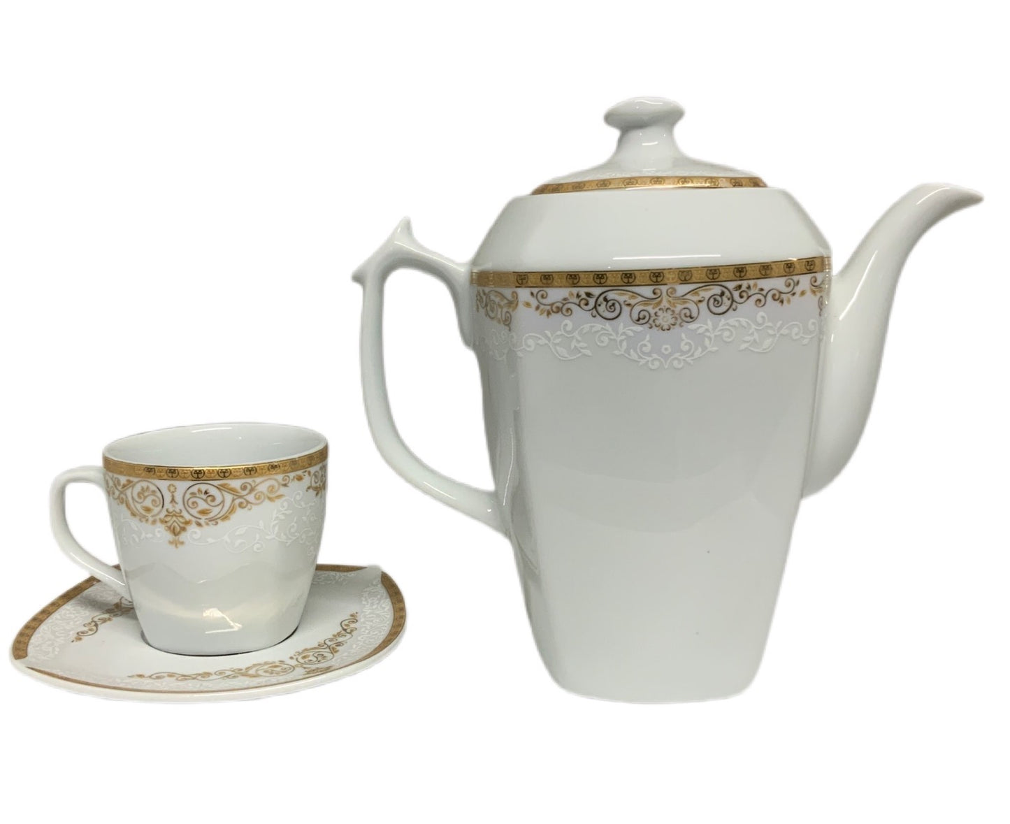 Donya Square Porcelain Tea Set PORCELAIN15PC Set Of 15 - Image 2