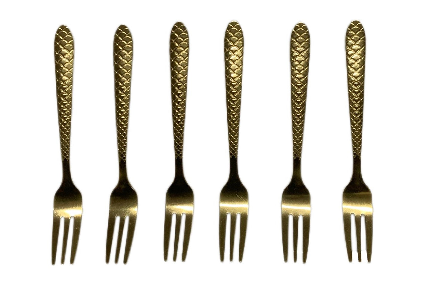 Gold Fork Mini Pack Of 6 Gold - Image 1
