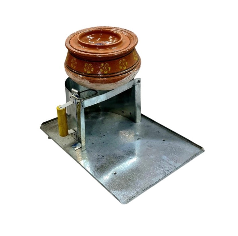 Galvanised Iron Footed /choola /chulla Outdoor Footed Camping Stove - Image 1