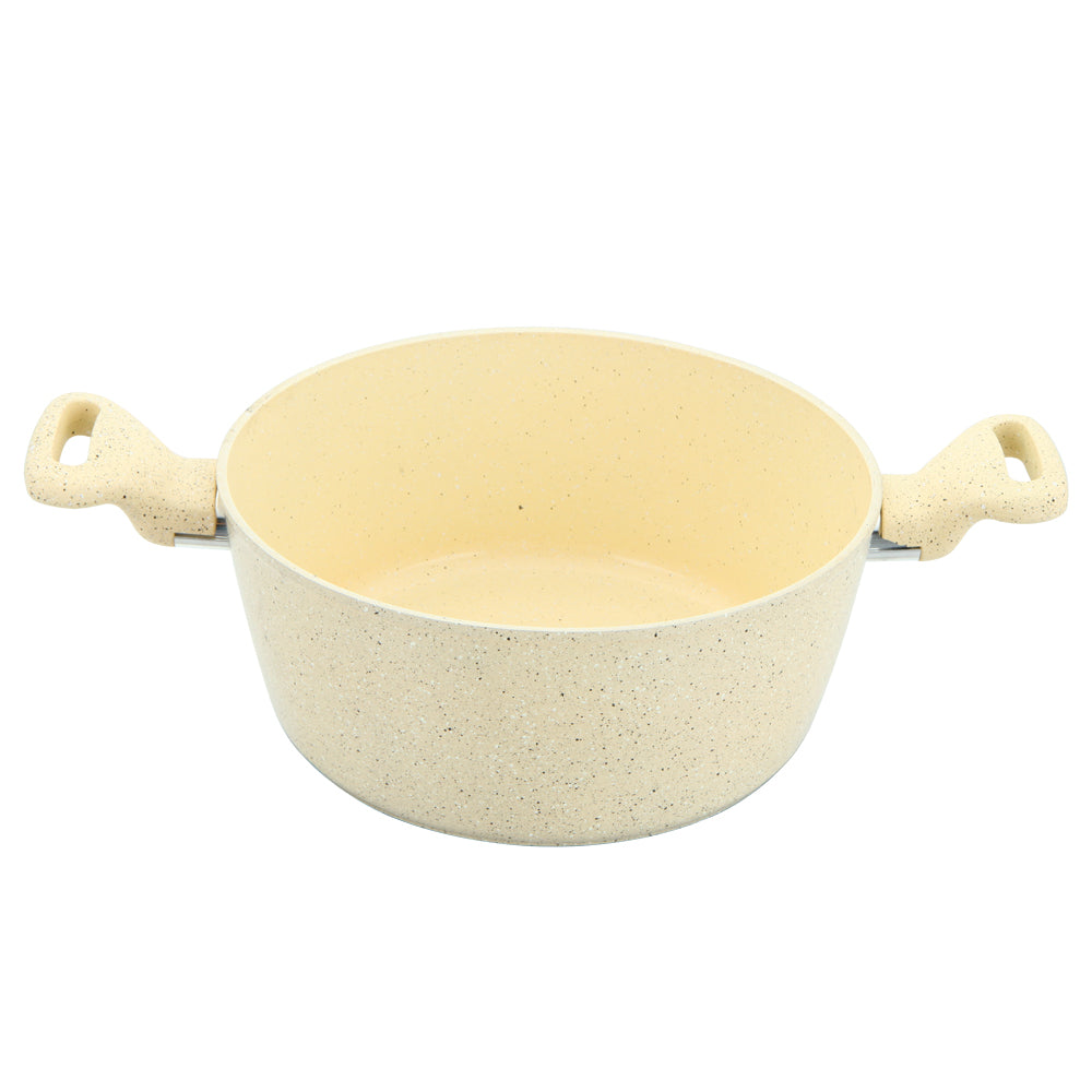 Zoya Ceramic Non-Stick Stockpot 4 Piece Set with Glass Lids – Forged Aluminium, Induction Ready
