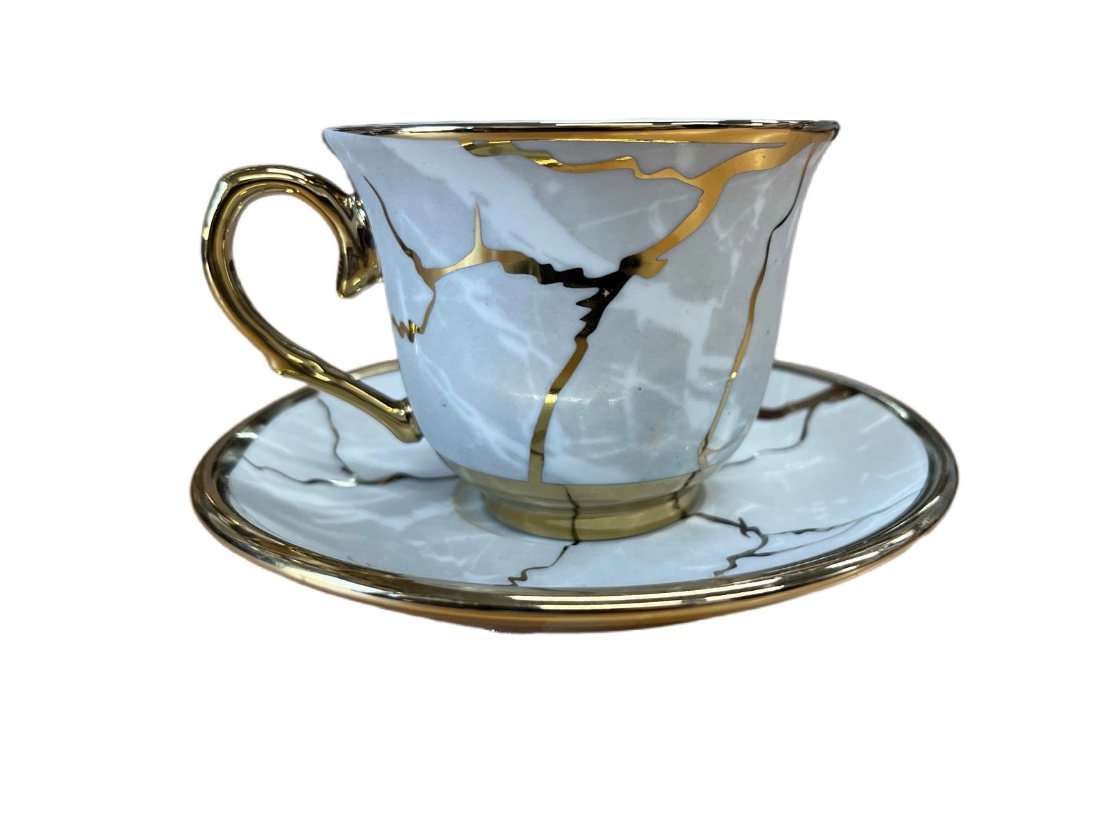 Gold Line Tea Set With Stand SET14PC Gold Set Of 14 - Image 3