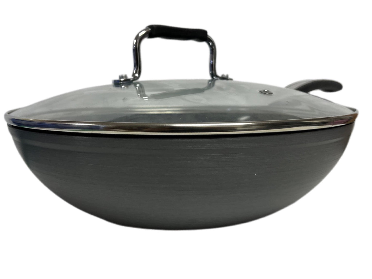 Mastercook Non Stick Hard Anodized Long Handle Wok / Karai KARAI28CM 28cm - Image 2