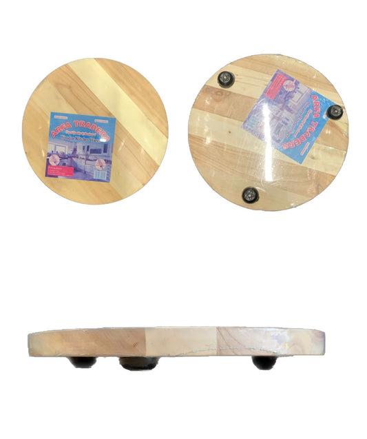 Footed Wooden Roti / Chapatti Rolling Board - Image 1