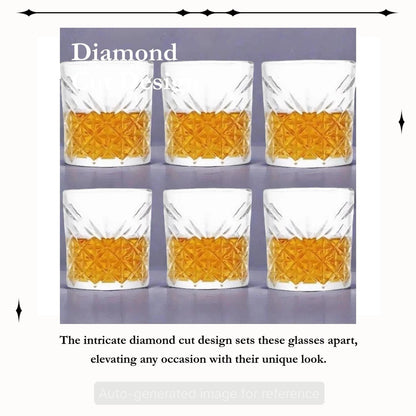 Diamond Cut Design Glasses DSKB-033-2 Set Of 6 340ml - Image 7