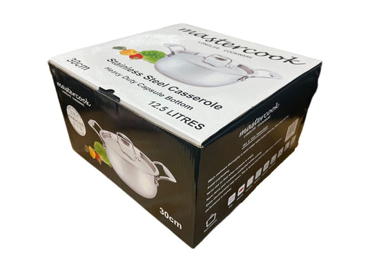 Mastercook Stainless Steel Casserole With Lid 30cm - Image 2