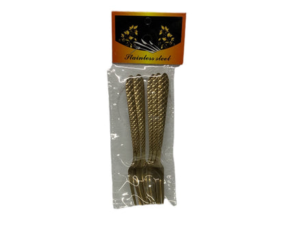 Gold Fork Mini Pack Of 6 Gold - Image 2