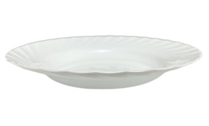 Opal White Plain Round Soup Plate PLAIN22 White 22.5cm - Image 2
