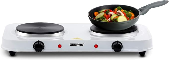 Geepas Electrical Double Hot Plate 2000W PLATE2000W - Image 1