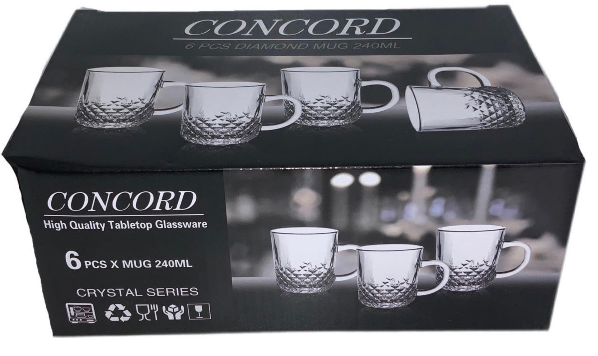 Concord Diamond Mug Set Of 6 - Image 1