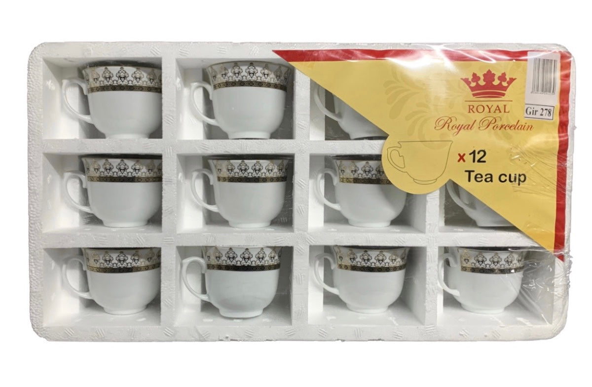 Sorena Porcelain Tea Cups PORCELAIN12 Set Of 12 - Image 1