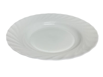 Opal White Plain Round Soup Plate PLAIN22 White 22.5cm - Image 1