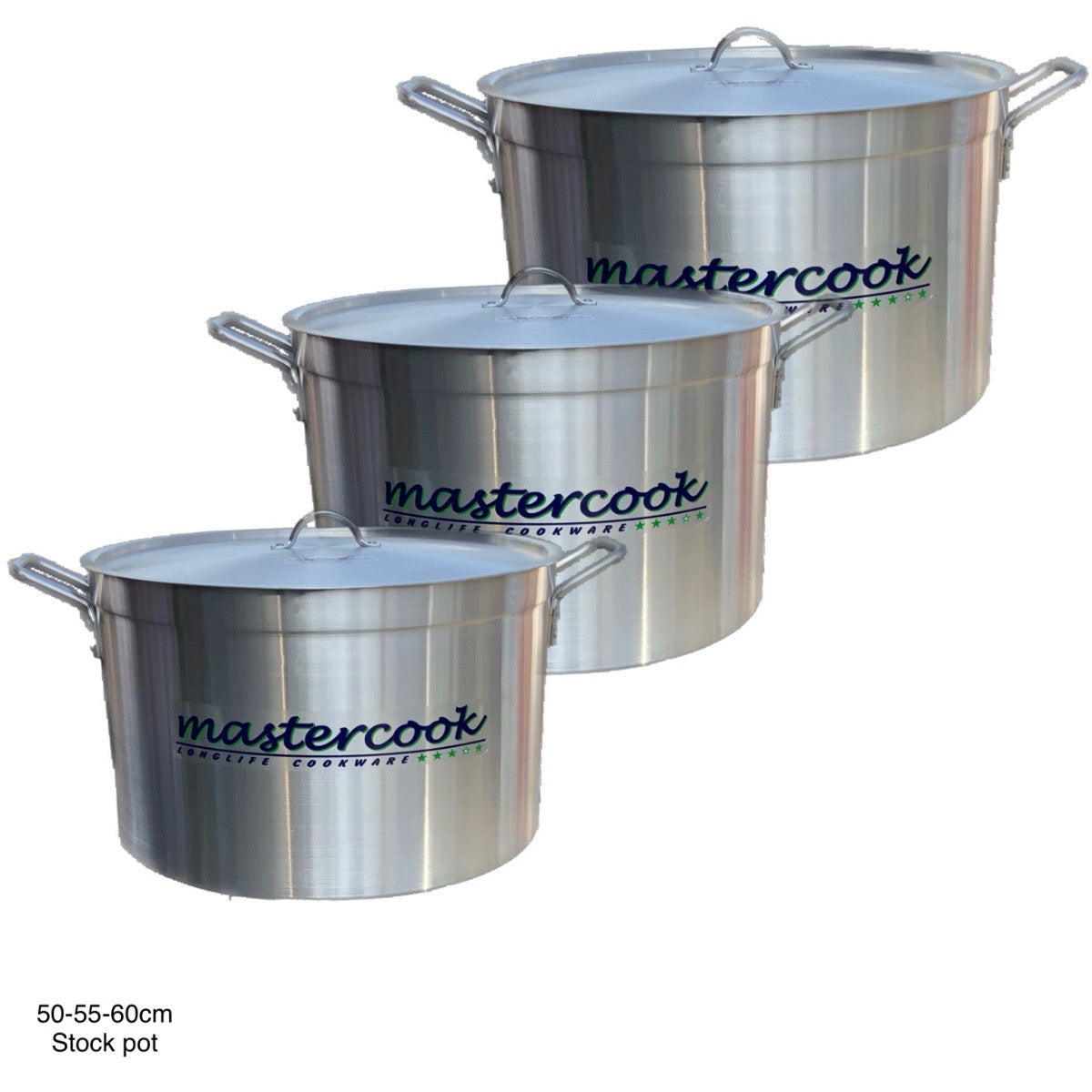Mastercook Aluminium Large Stockpot Cookware Set Of 3 - Image 1