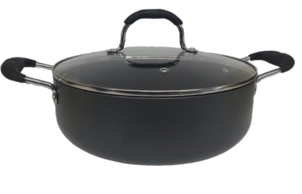Mastercook Non Stick Hard Anodized Shallow Casserole CASSEROLE24CM 24cm - Image 1