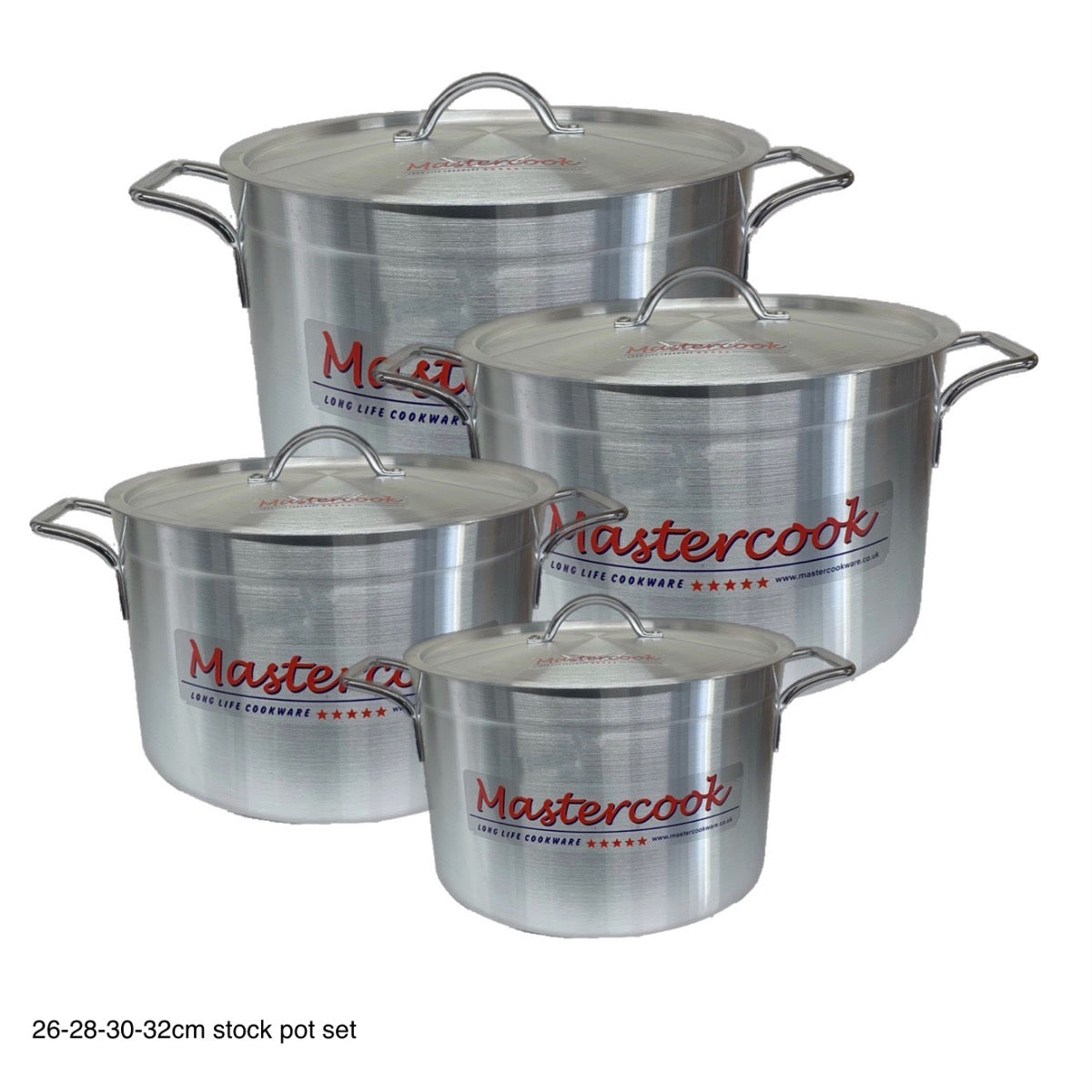 Mastercook Aluminium Stockpot Cookware Set Of 4 - Image 1