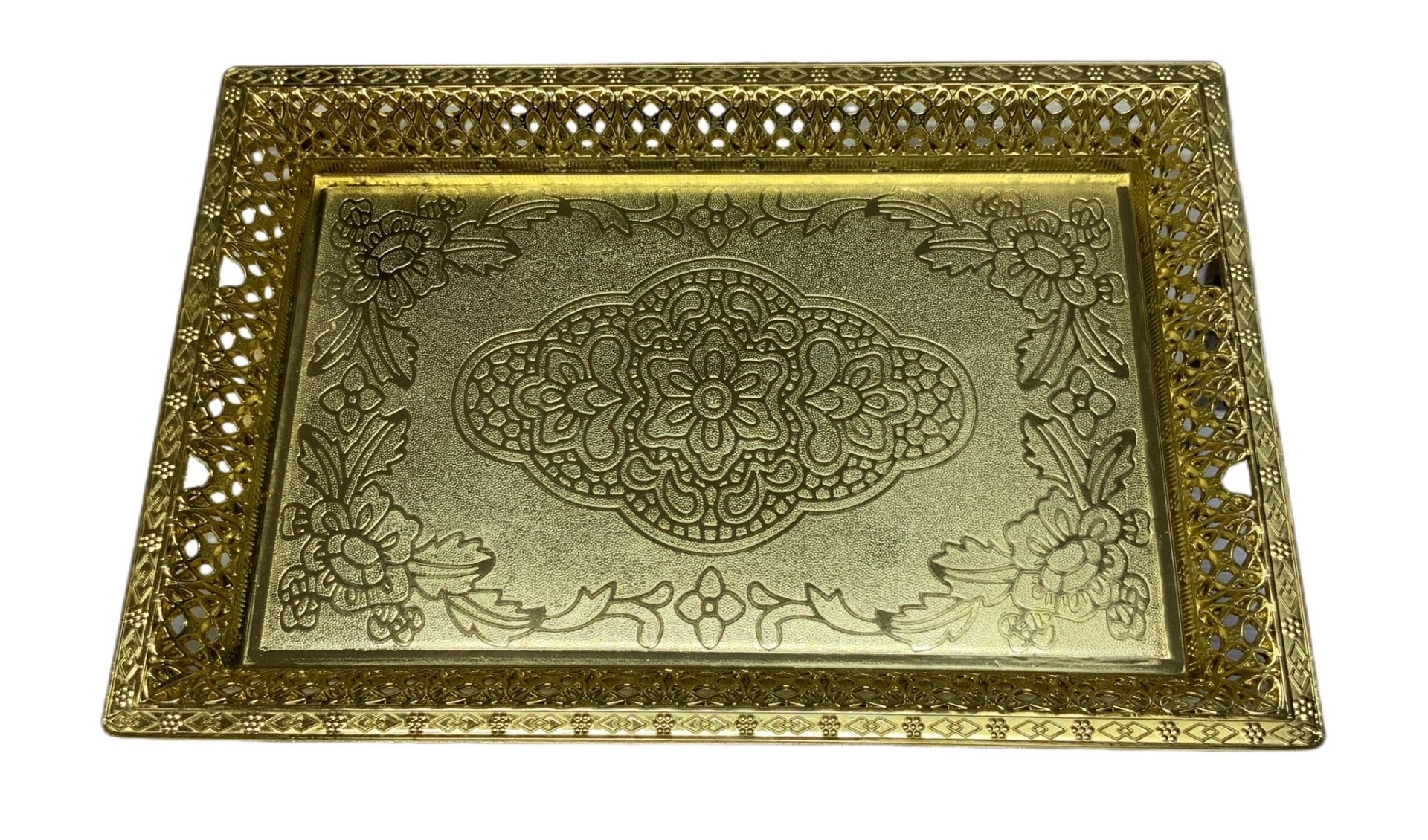 Gold Plastic Tray Gold - Image 1