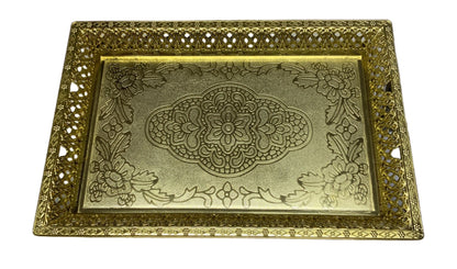 Gold Plastic Tray Gold - Image 1