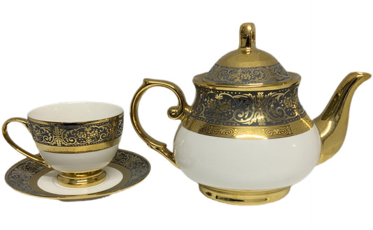 Bone China Tea Set With Stand SET17PC Set Of 17 - Image 2
