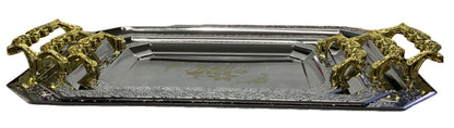 Silver Serving Tray Rectangle Silver Set Of 3 - Image 2