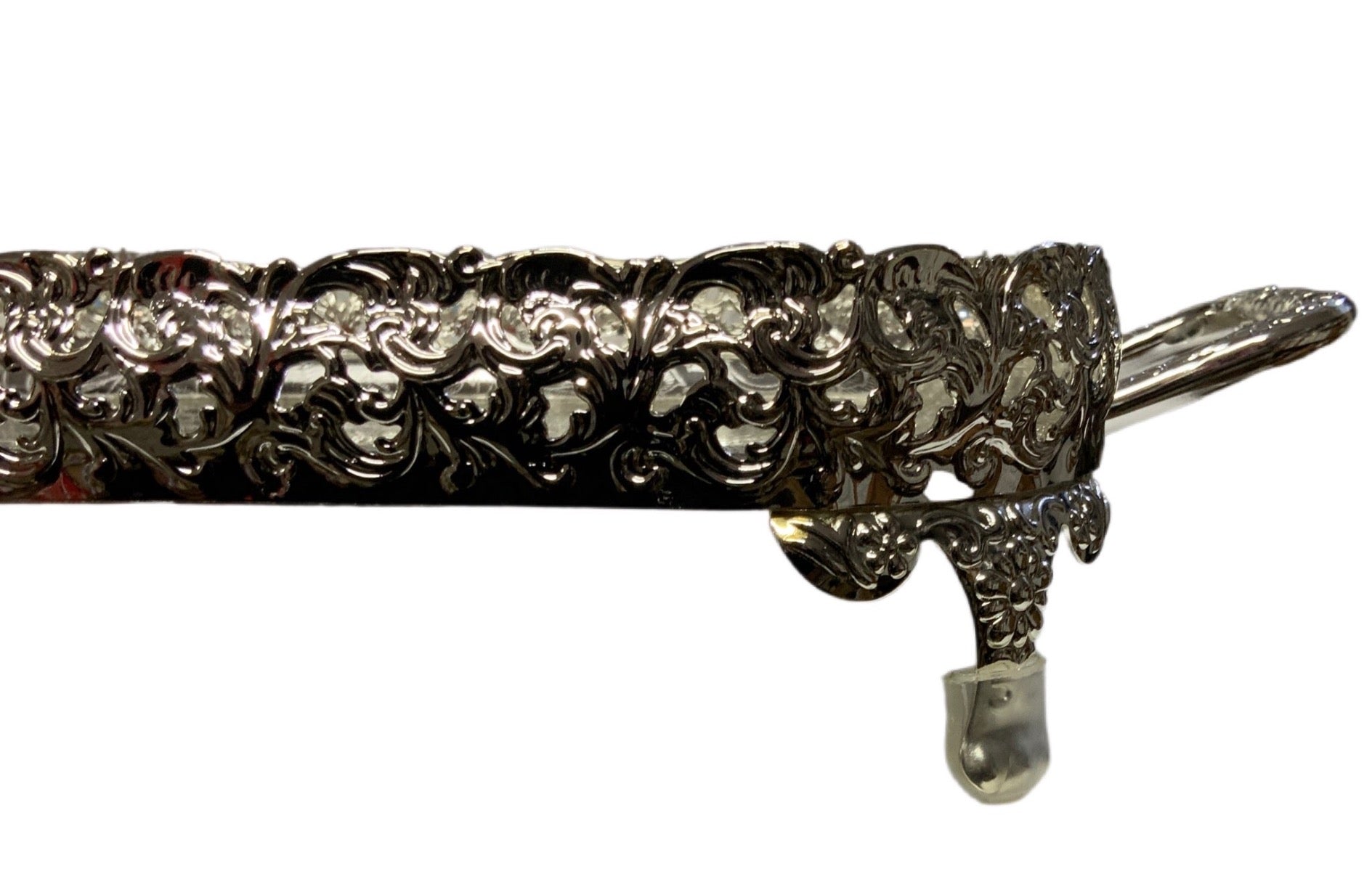 Silver Paandan Tray With Ball Feet And Handle Square Silver - Image 3