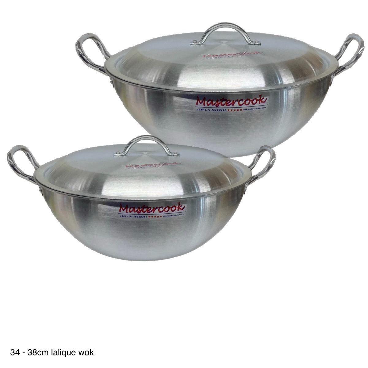 Mastercook Aluminium Wok / Karai Cookware Set 4 5 - Image 1
