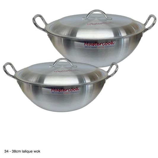 Mastercook Aluminium Wok / Karai Cookware Set 4 5 - Image 1