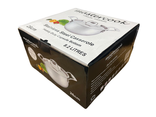 Mastercook Stainless Steel Casserole With Lid 26cm - Image 2