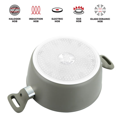 Zoya Stockpot Set With Glass Lid Forged Aluminium Body Ceramic Non Stick Coating Induction Ready - Image 3