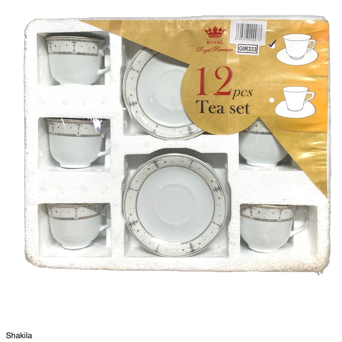Shakila Porcelain Tea Set PORCELAIN12 Set Of 12 - Image 1