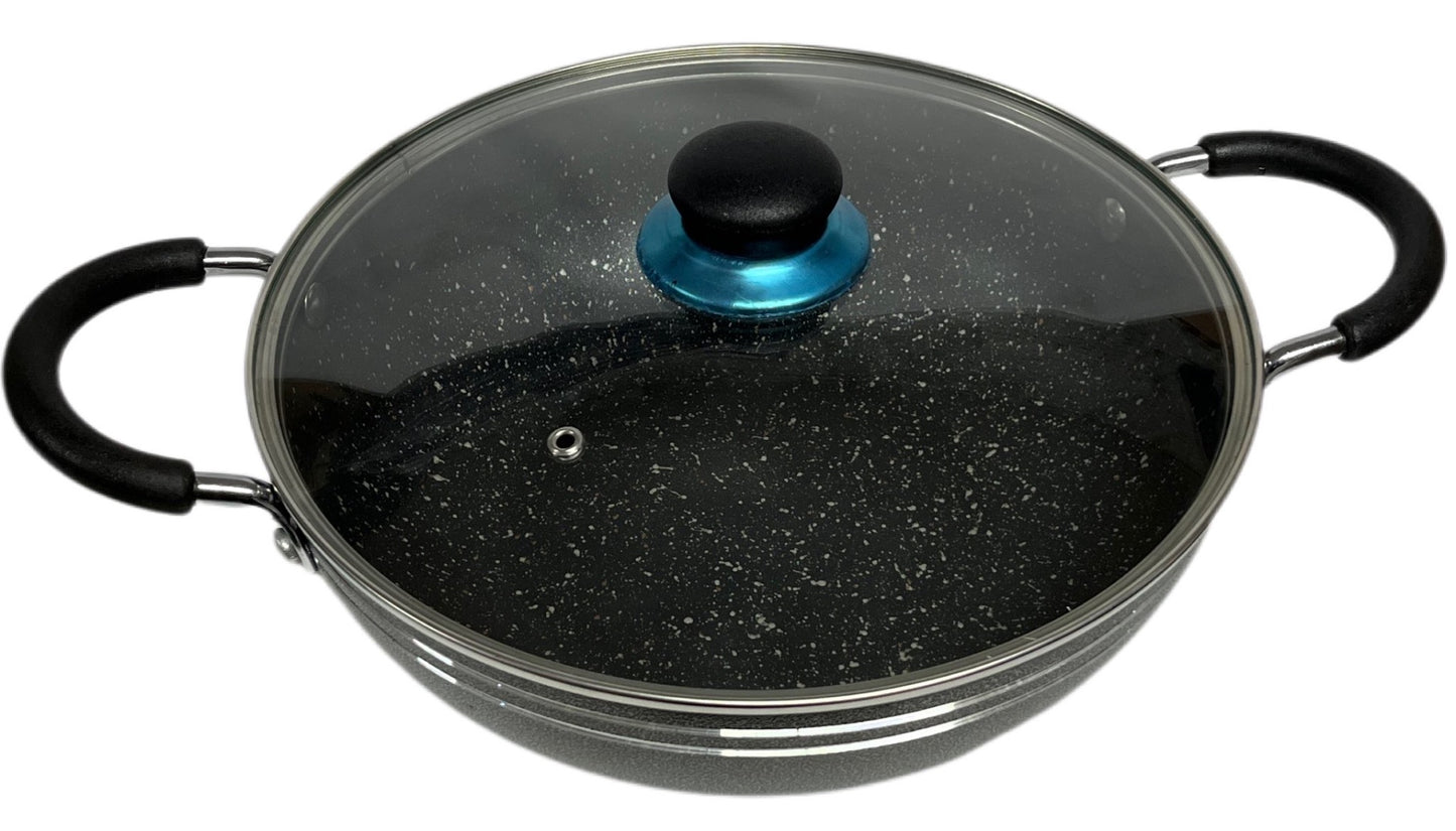 Non Stick Wok / Karai With Lid LID30CM 30cm - Image 2