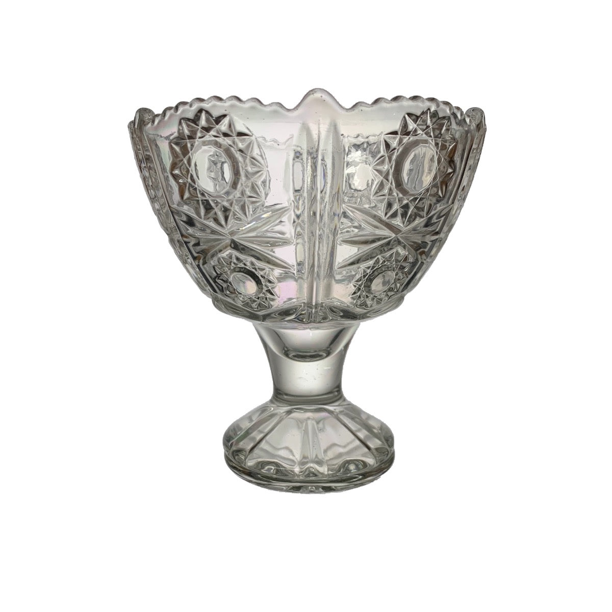 Footed Glass Ice Cream / Dessert Cups Pack Of 6 Cream - Image 3