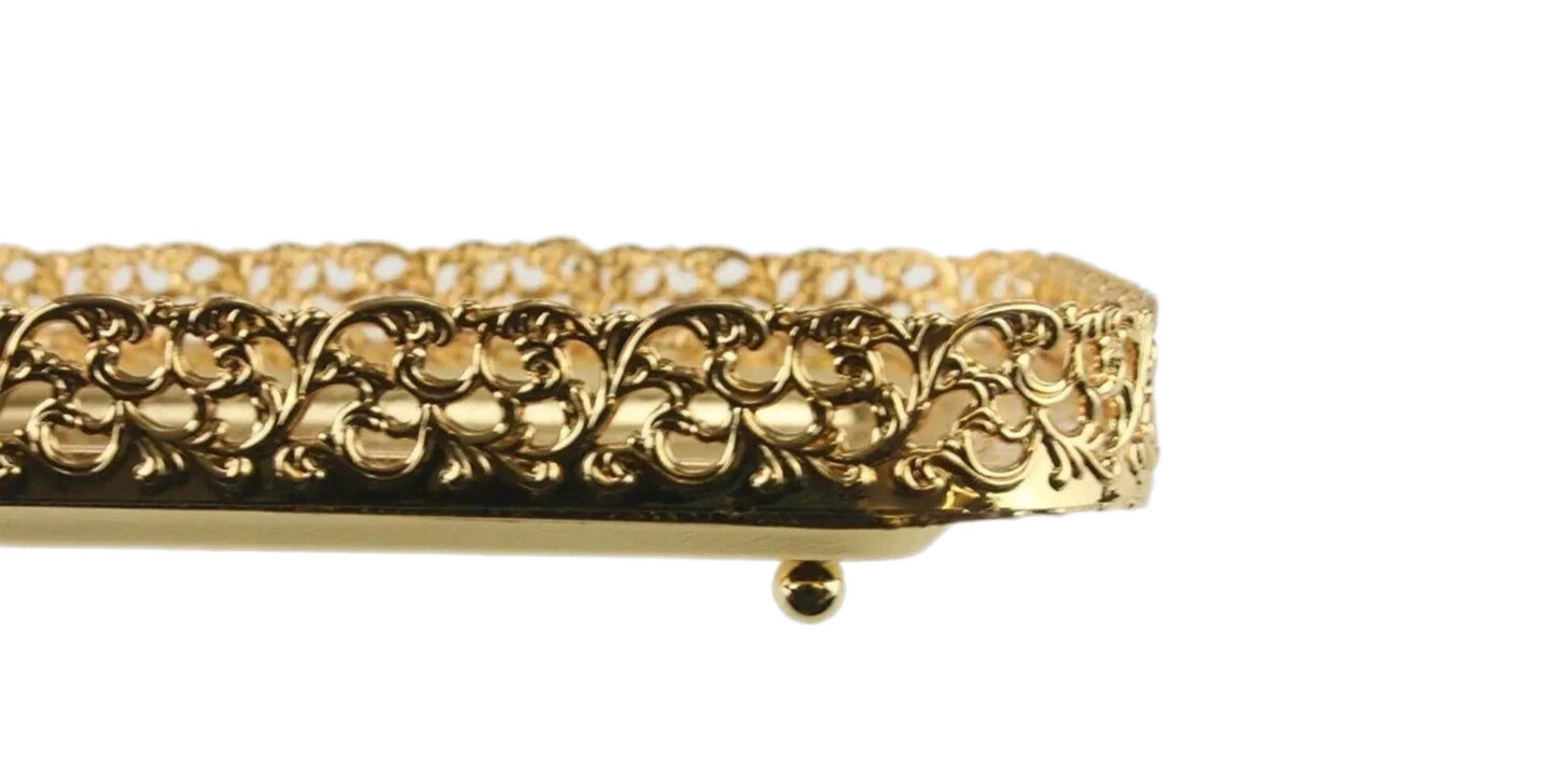Gold Paandan Tray Square With Ball Feet Gold - Image 3